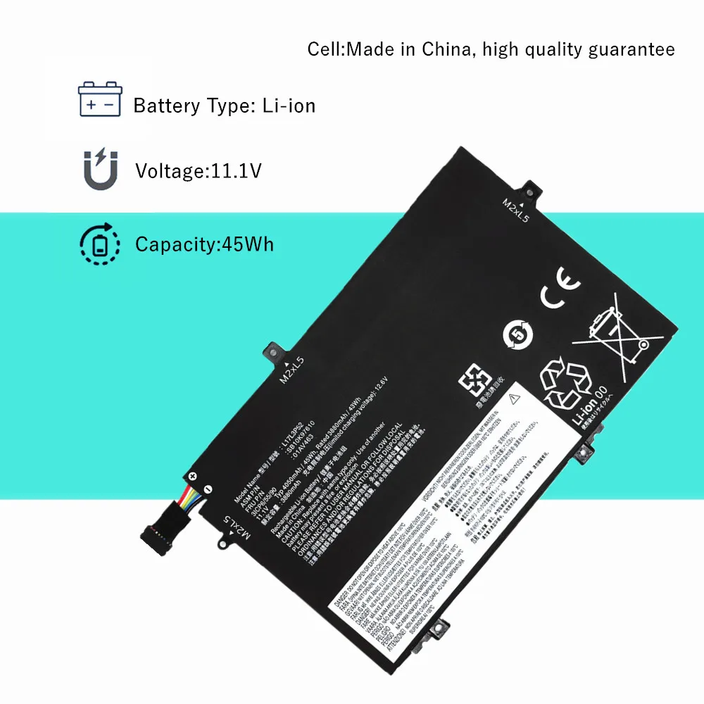 L17L3P52 01AV465 Laptop Battery For Lenovo ThinkPad L480 L490 L580 L590 01AV463 L17M3P53 L17M3P54 01AV464 L17C3P52 L17L3P51