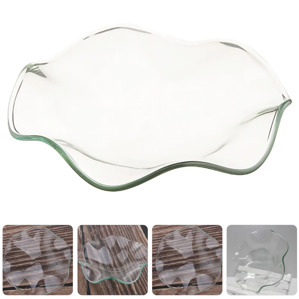 

Transparent Glass Wax Warmer Dish Replacement Oil Burner Dish Essential Oil Holder Plate for Scented Wax Melt Aromatherapy