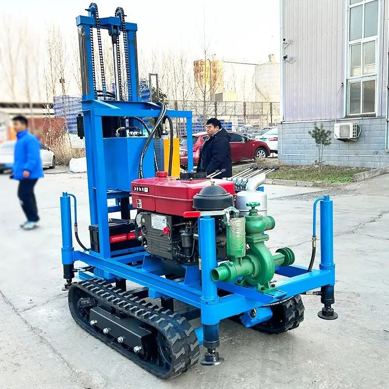 

Customized Portable Diesel Hydraulic Water Well Drilling Rig Borehole Machine 22HP-35HP 100m-180m Wheel Crawler High Quality