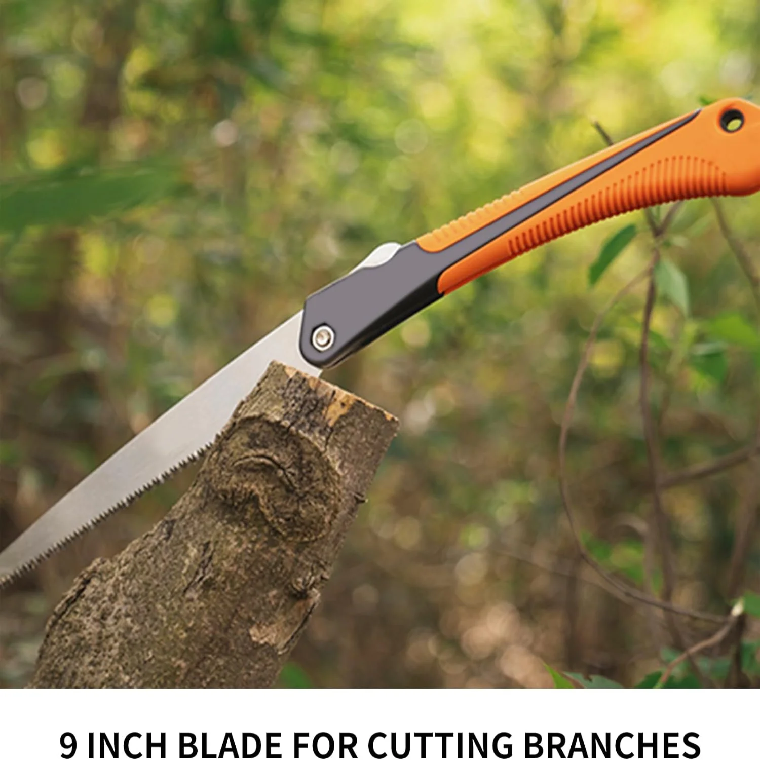 منشار تشذيب محمول متعدد الوظائف قابل للطي: شفرة فولاذية SK5، قبضة مريحة مضادة للانزلاق، للتخييم والبستنة ومنشار الخشب. #5