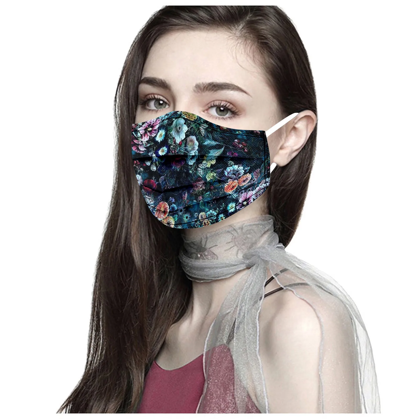 Maschera stampata universale monouso di alta qualità per adulti 10 pezzi maschera protettiva per il viso antipolvere per esterni maschera usa e getta