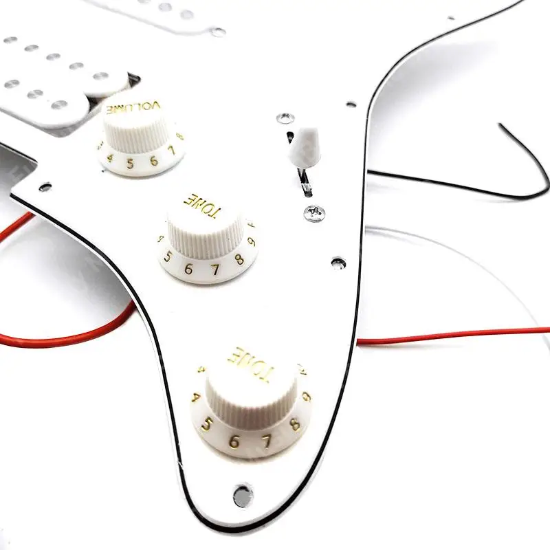 Loaded Prewired Pickguard Electric Guitar Pickup HSH Humbucker Pickups Pre Wired Single-Coil Magnet Pickups 11 hole White Black