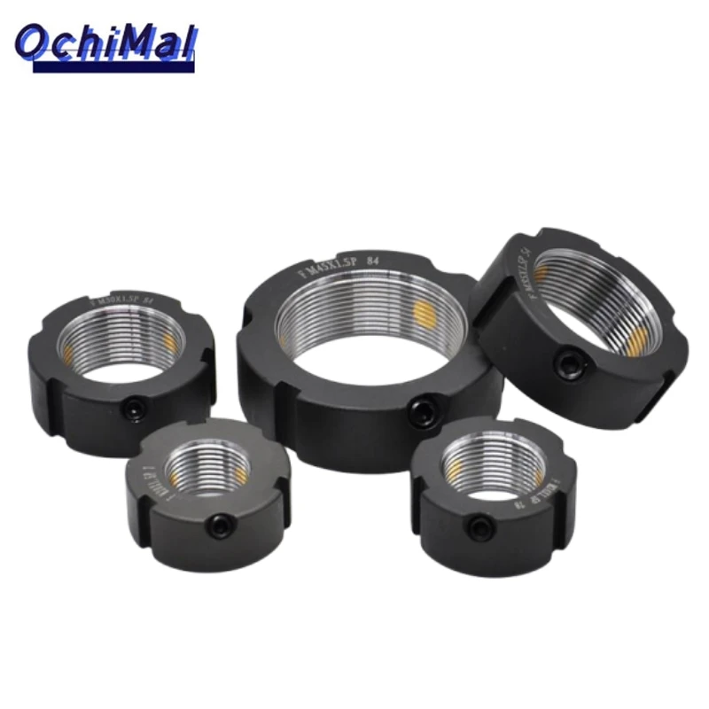 Hollow Oil Cylinder Limit Nuts Hydraulic Chuck Stroke Adjusting Nut F Type Threaded Nuts Precision Positioning Lock Nut