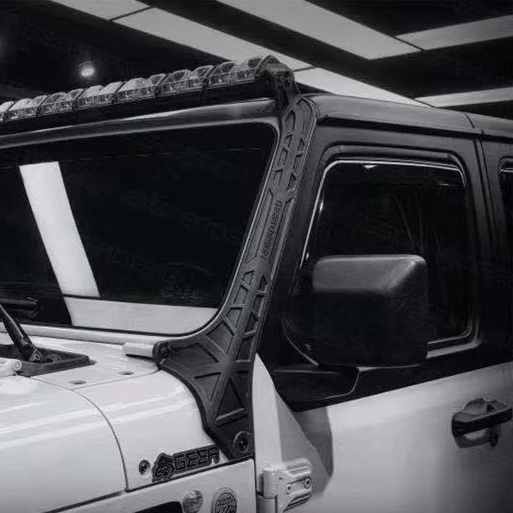 

Black Aluminum Alloy 52 Inch Led Light Bar Mount Bracket Roof Holders for Jeep Wrangler JL 2018+ JL1204custom