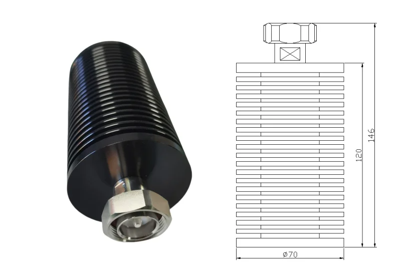 ComRF 100W RF Dummy Load DC-3GHz Type N or 7/16 DIN or 4.3-10...  Terminal Load for Wireless Communication Test Equipment