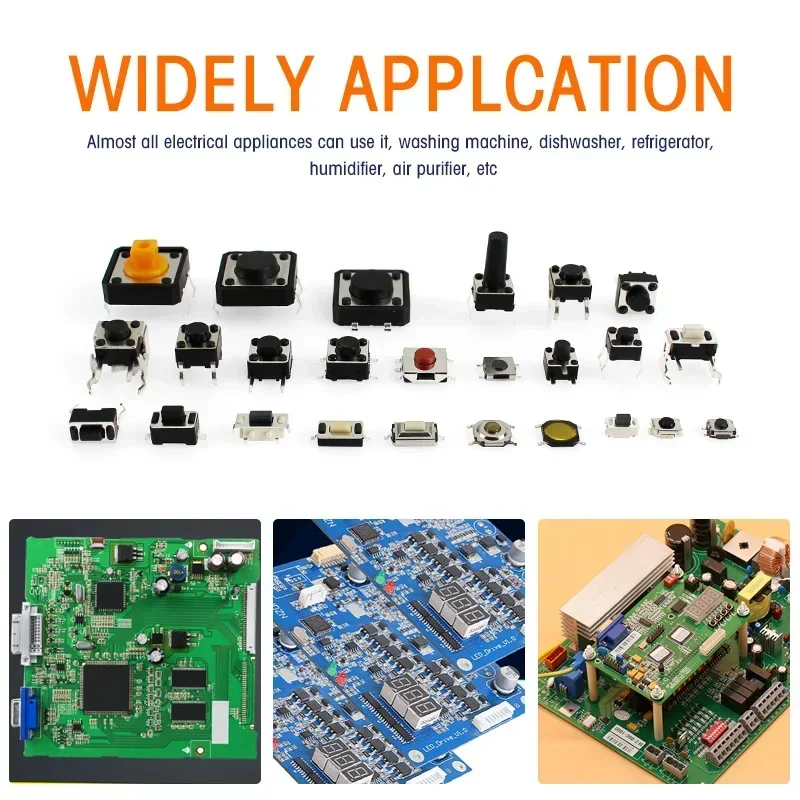 125 pièces 25 Types assortis Micro interrupteur bouton poussoir interrupteurs tactiles SMD DIP réinitialiser Mini interrupteur à feuilles 2*4 3*6 4*4 6*6 Kit de bricolage