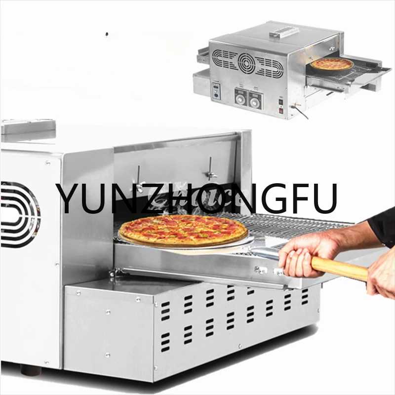 Restaurant Electric Chain Pizza Oven Conveyor Belt Pizza Maker Stove Hot Air Electric Heating 380V Countertop Pizza Machine