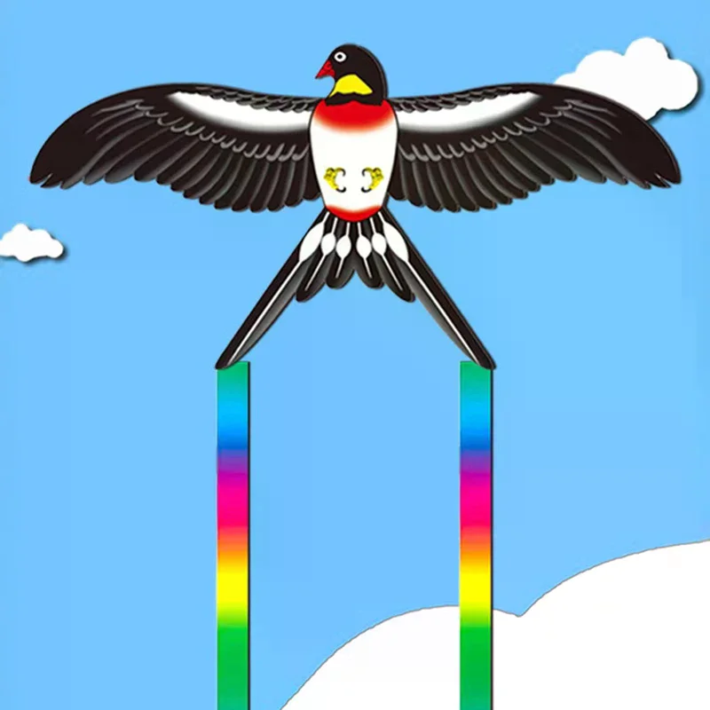 Aquilone per bambini Cartone animato pieghevole Mini giocattoli di plastica Aquilone con canna da pesca con freno a mano per bambini Giocattolo divertente all'aperto per riunioni di famiglia