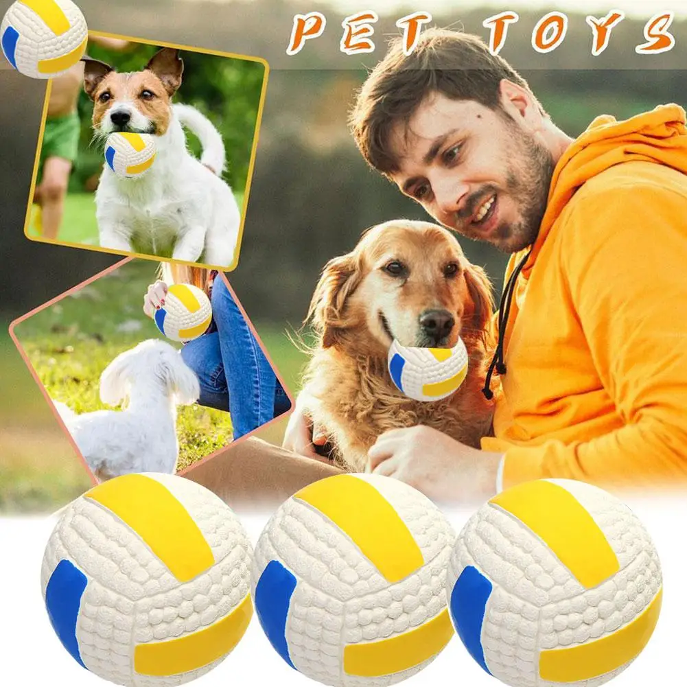 

Bite Resistant Pet Chew Ball Toys For Small Large Dogs Elastic Buoyant Squeaky Puppy Big Dog Toy Border Shepherd Collie Sup X8V2