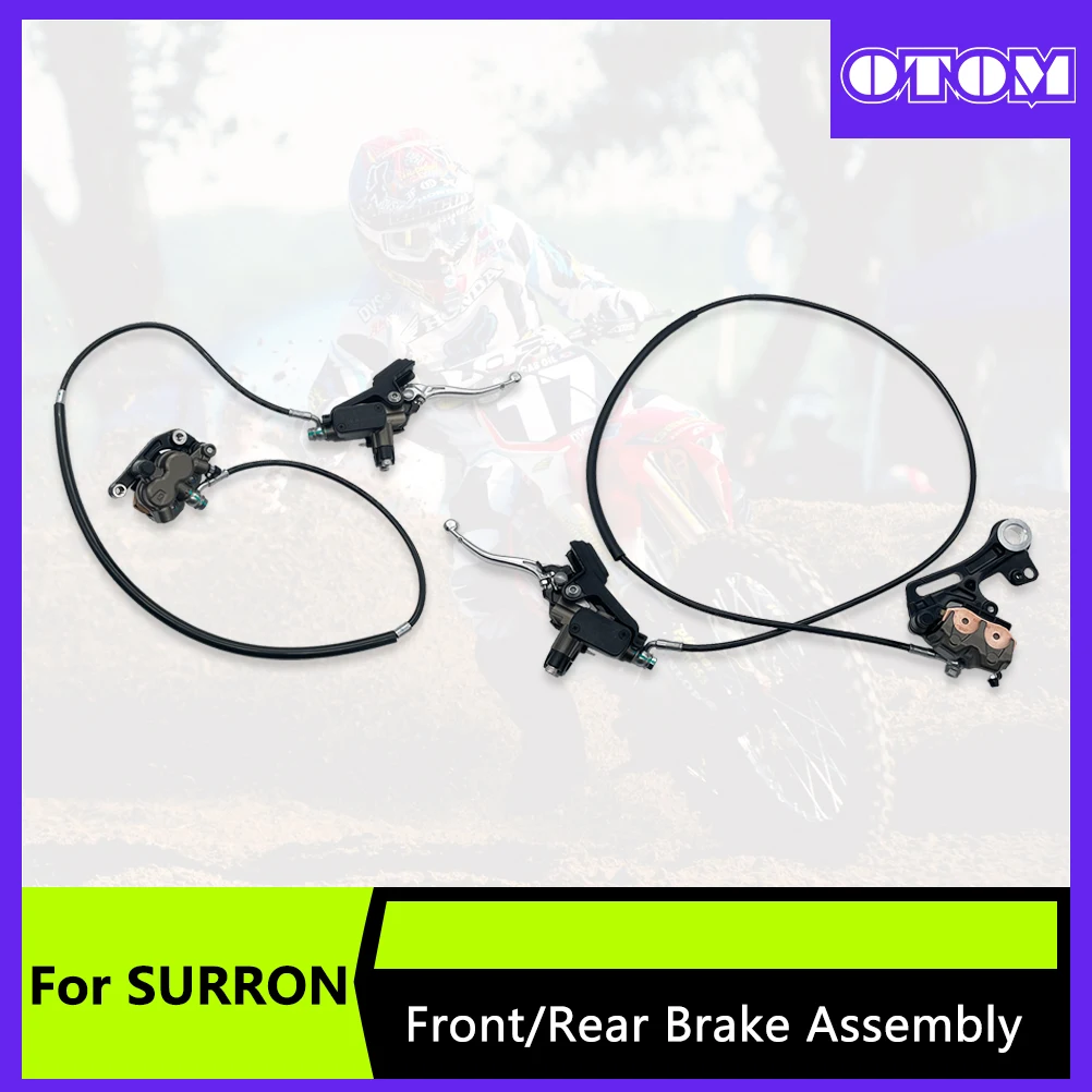 OTOM Motocross Front Rear Brake Assembly Aluminum For SURRON Ultra Bee Electric Bike Brake System Kit