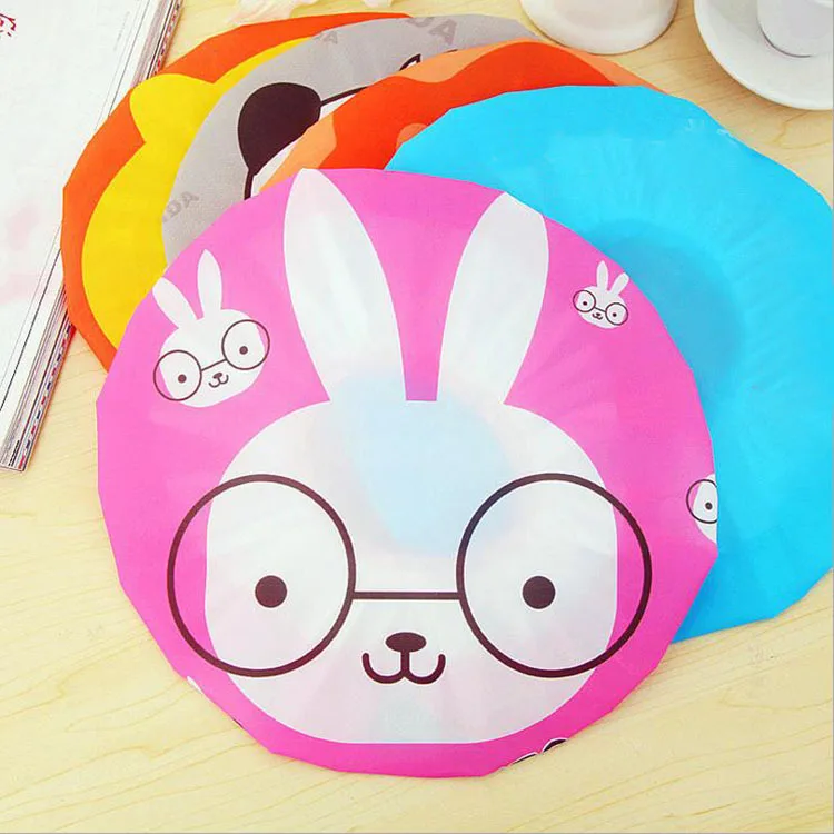 cute cartoon fashion bath shower cap Japanese portable waterproof shower cap shampoo cap thickening cartoon fashion shower cap