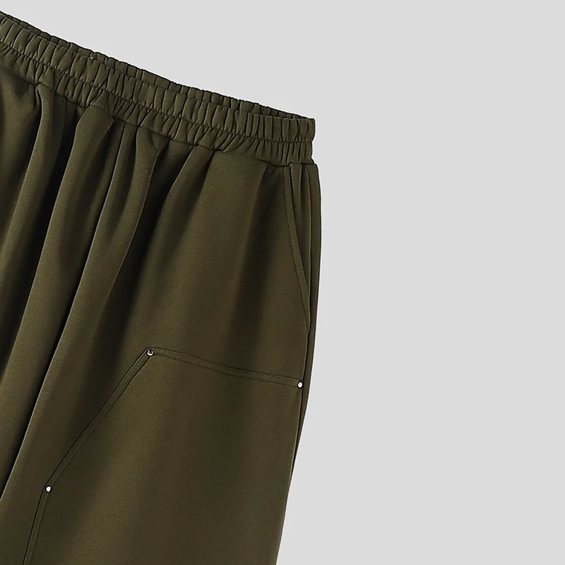 Männer Weite Hosen Elastische Taille Jogger Lose Freizeithosen Männer Streetwear Koreanischer Stil Mode Männliche Lange Hosen S-5XL INCERUN – Detail 15