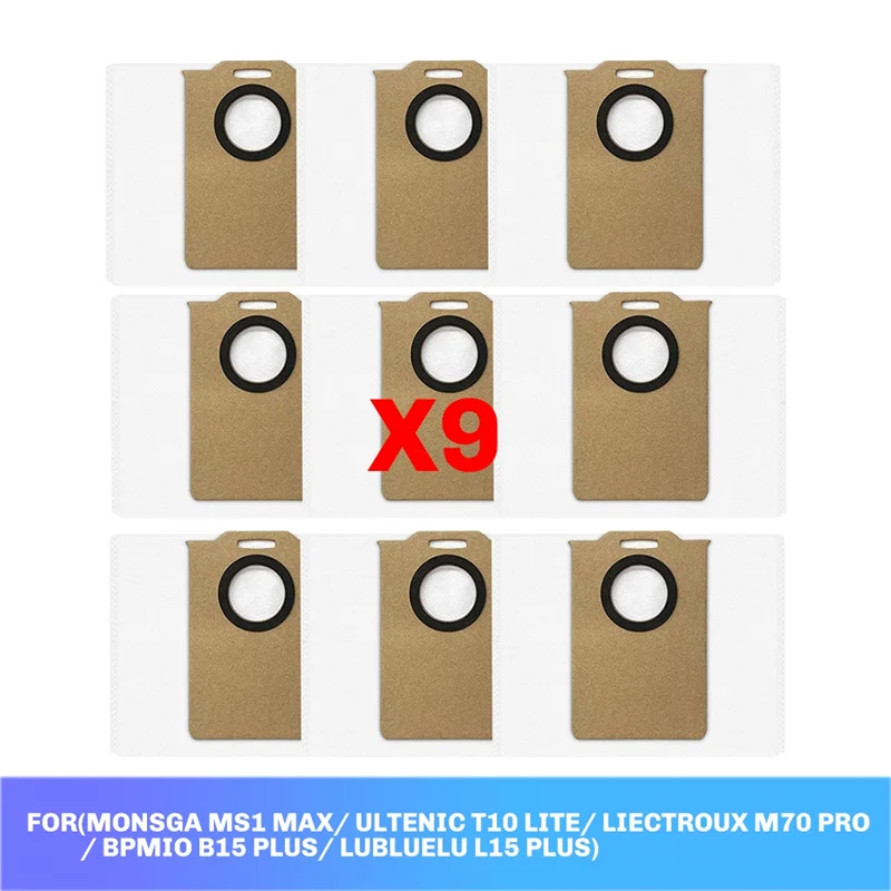 몬스가 MS1 MAX, 울테닉 T10 Lite/T20 Pro, 레이트록스 M70 Pro, BPMIO B15 Plus, 루블루루 L15 Plus용 AT28-Fit 진공청소기 먼지봉투