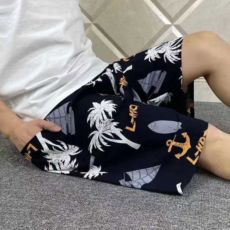 Summer Men's Coconut Tree Graphic Shorts Hawaii Style 3D Printed Casual Shorts Drawstring Trunks Man Sweatpants Shorts