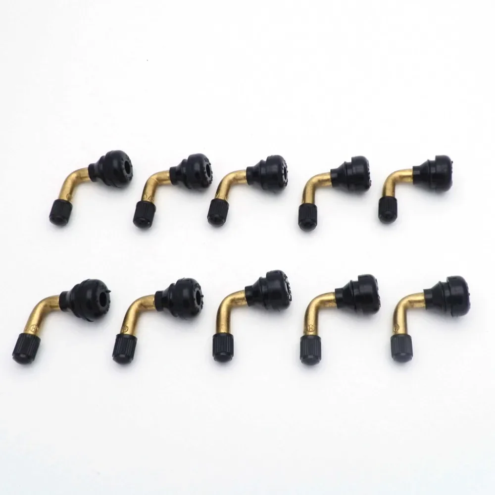 10 pieces Tubeless Tyre Tire Valve Stems 90 Degree Angle Pull-In Auto Scooter Motorbike Motorcycle ATV PVR70  Extension Adaptor