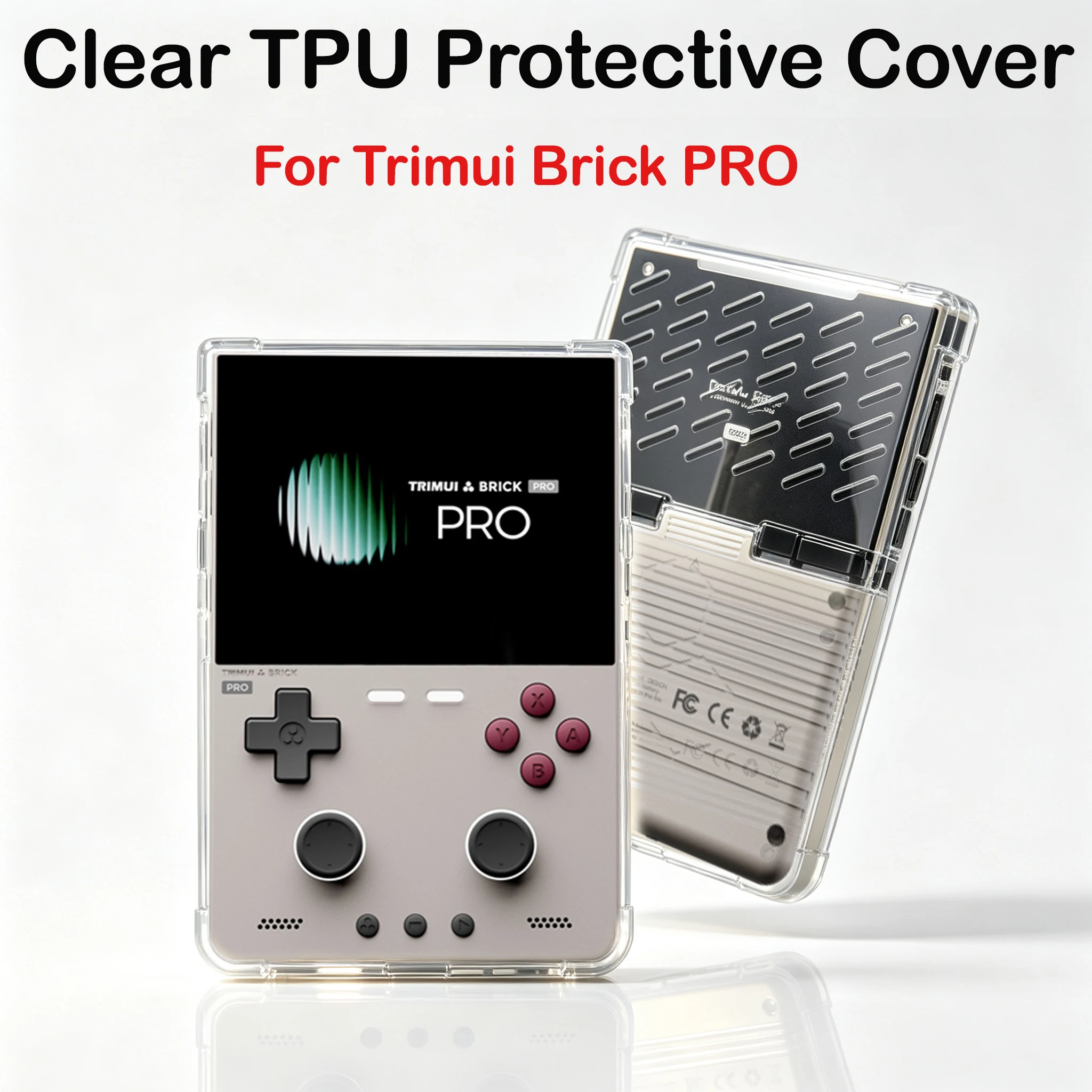 For Trimui Brick PRO TPU Case Storage Bag Portable Brick PRO Game Console Transparent Soft Shell Handheld Carry Bag Accessory