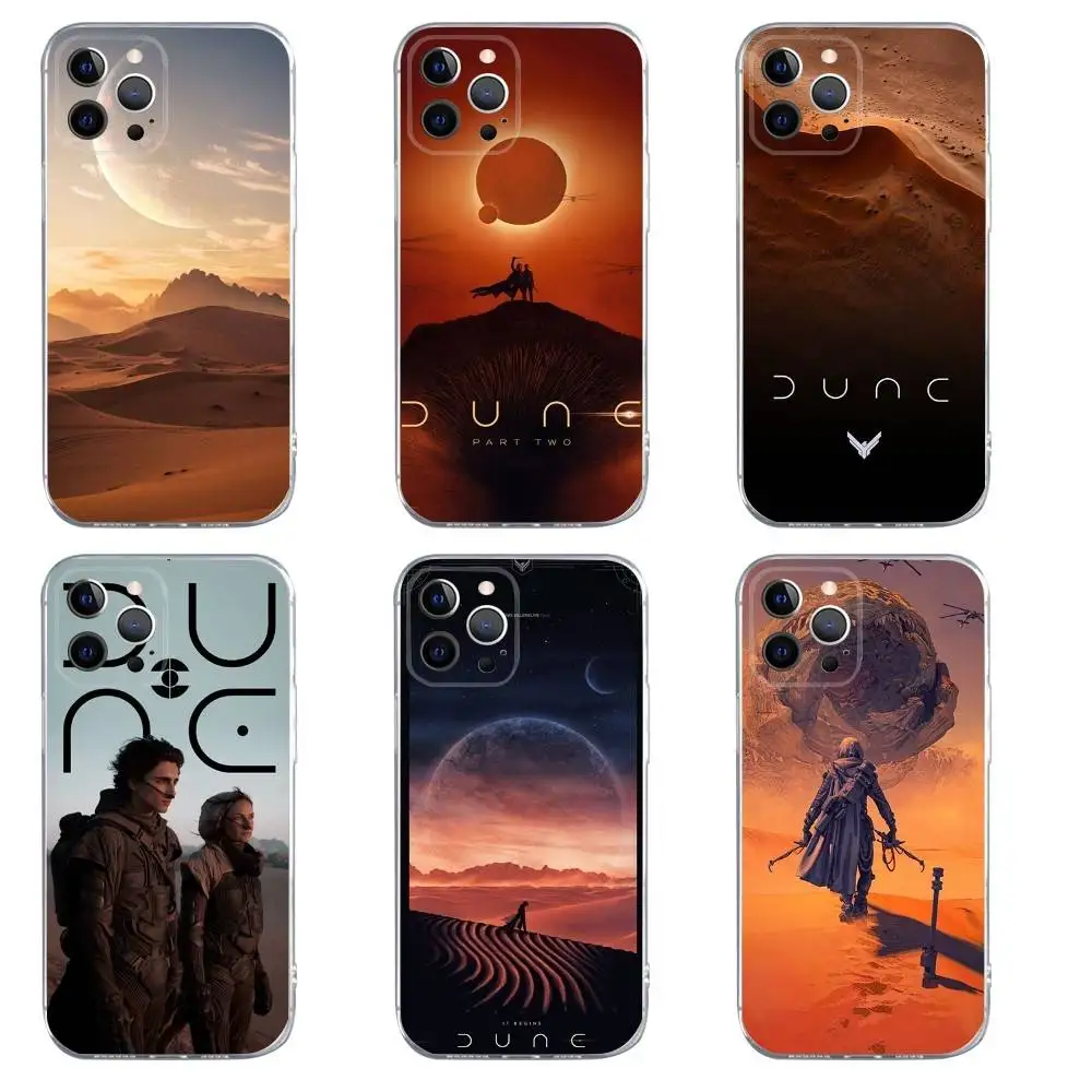 

D-Dune Movie Phone Case For iPhone 16,15,14,13,12,11,Pro,Max,Xs,Xr,X,7,8,Plus,Mini Silicone Clear Cover