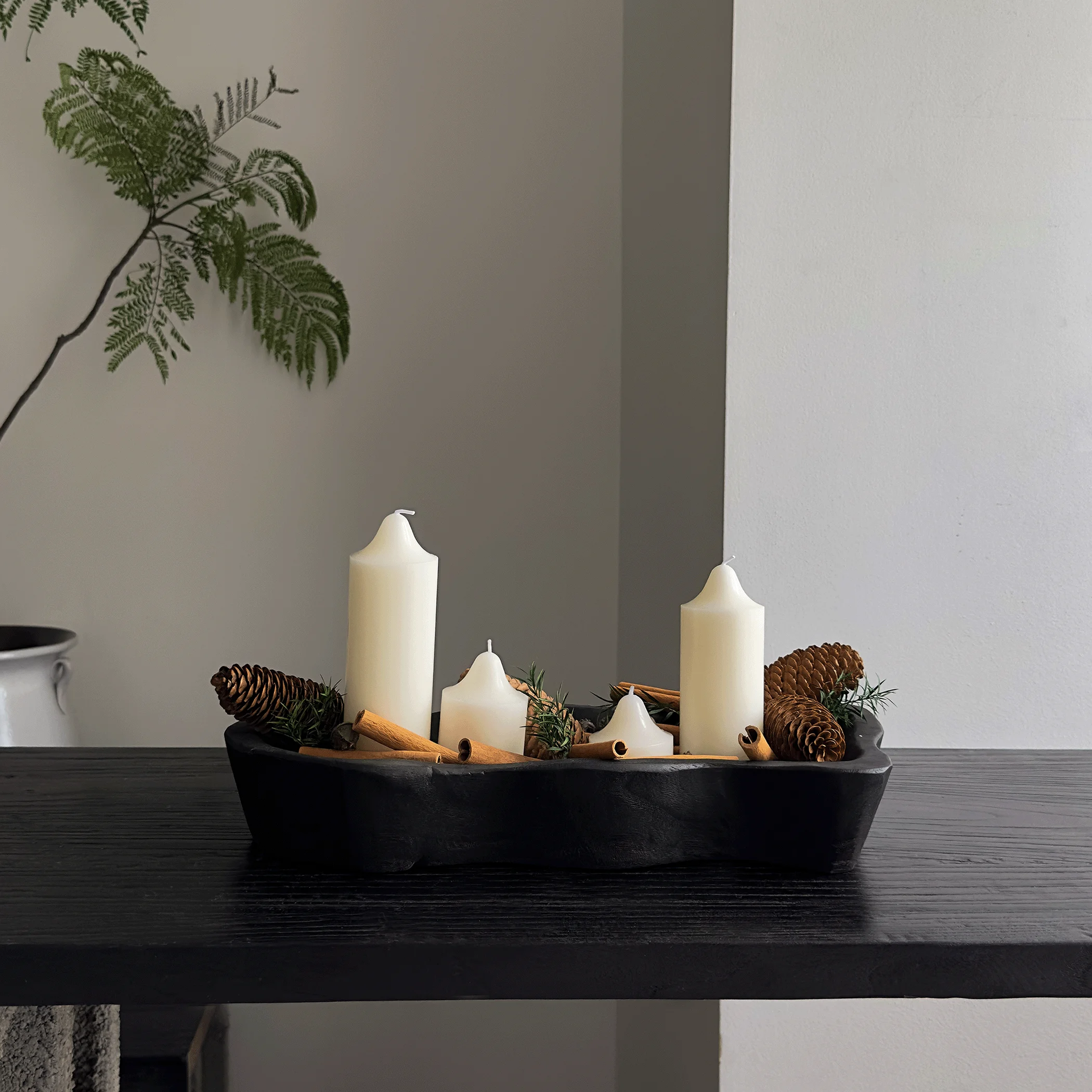 

Handmade Solid Wood Tray Retro Style Hotel Decoration Homestay Model Room High Value Candle Ornament Jewelry Storage Plate 트레이