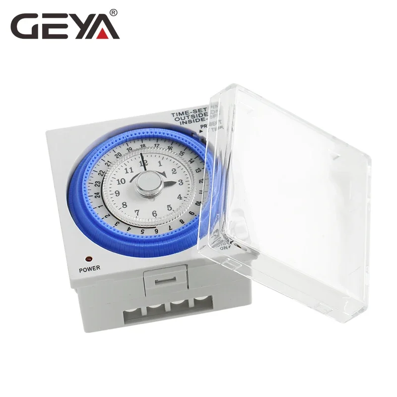 GEYA TB37 Mechanical Din Switch Timer 110V OR 220V 15 Minute Adjustable Timer Manual or Automatic Control