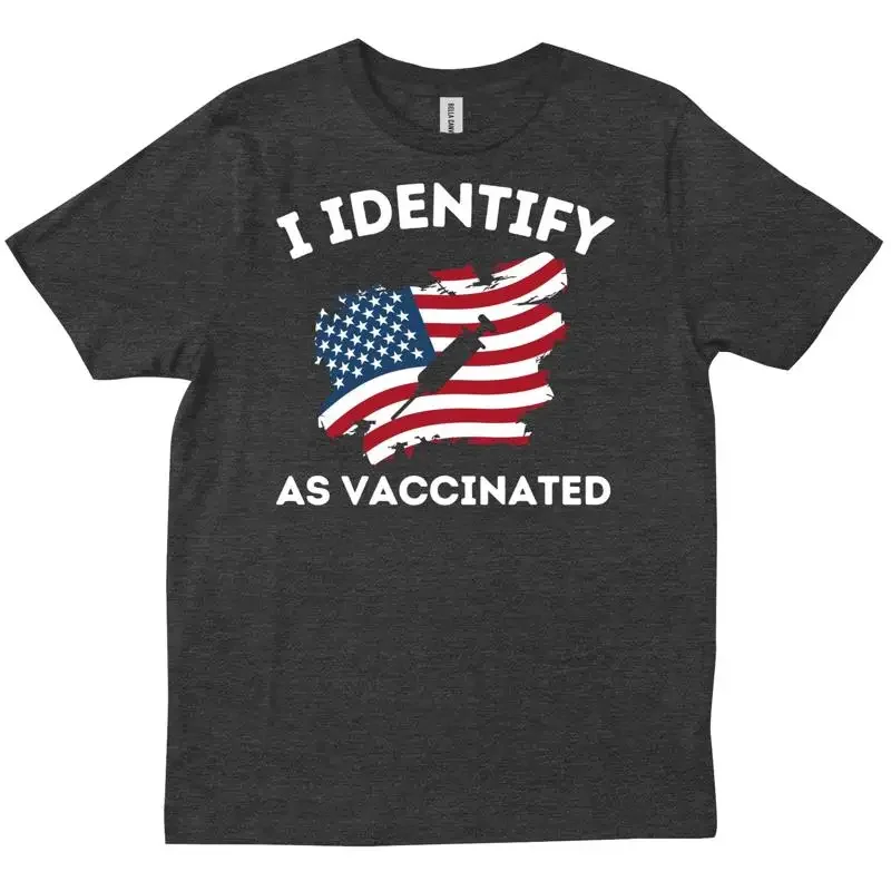 I Identify As Vaccinated With American Flag Unmasked Fully Protected T shirt