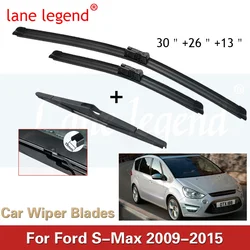 Car Wiper LHD Front & Rear Wiper Blades Set For Ford S-Max Smax 2009 - 2015 Windshield Windscreen Window Brushes 30