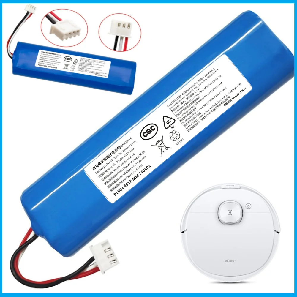 

14.4V 3500mAh Replacement Battery for Ecovacs Deebot N8 N8+ N8 Pro N5 Home Ozmo 900 920 930 Robot Vacuum.