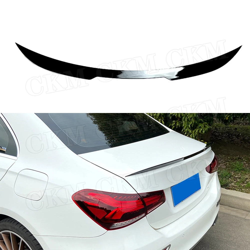 

ABS Material Rear Boot Lip Spoiler Wing for Mercedes Benz W177 A180 A200 A220 A35 AMG Sedan 4 door 2019 2020 Auto Car Decoration