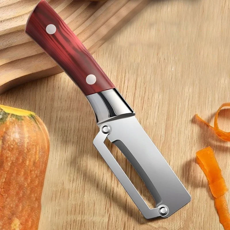Conjunto de 1/3/5 peças de descascador de aço inoxidável, acessório de cozinha para descascar e cozinhar vegetais, cabo de plástico antiderrapante.
