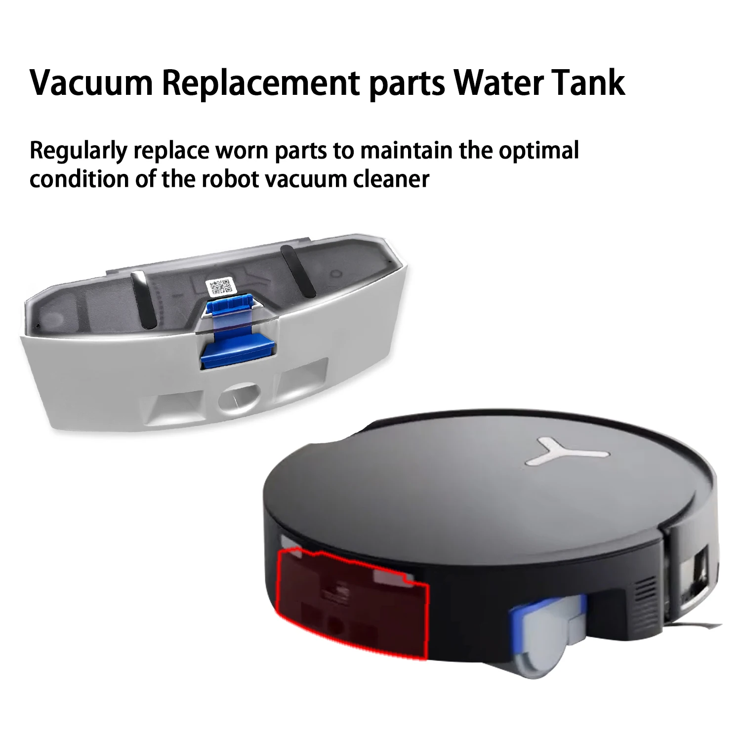 صندوق مياه الصرف الصحي لـ ECOVACS X9 PRO Omni / T80 Omni جهاز آلي لتنظيف الأتربة صندوق مياه قذر مرشح يربك الملحقات