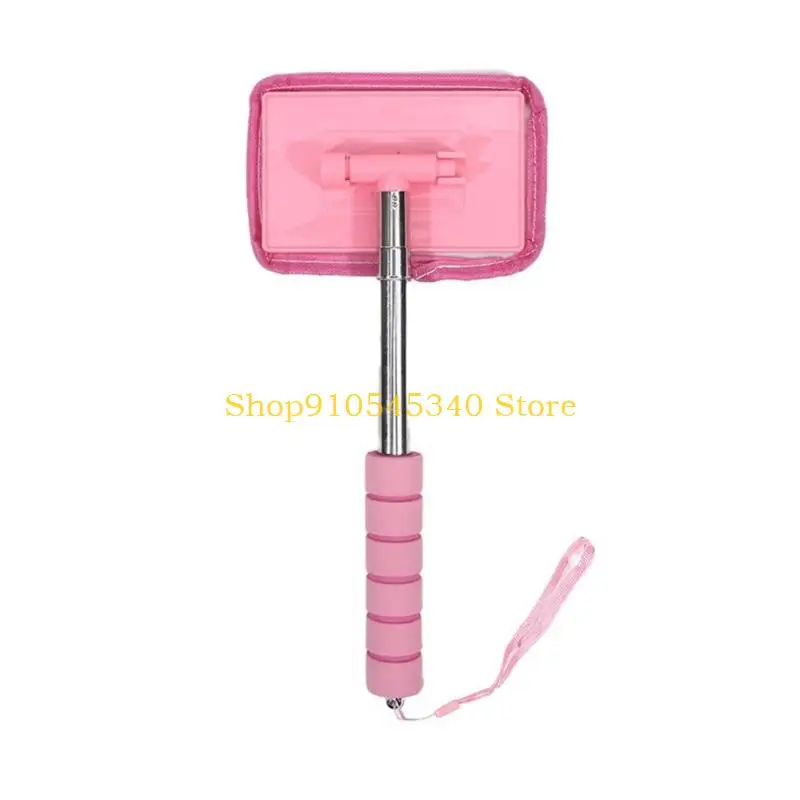 U2JA Multifunction Handheld Windshield Glass Cleaner Telescopic Adjustable Length 32 to 50cm Stainless Steel For Vehicles