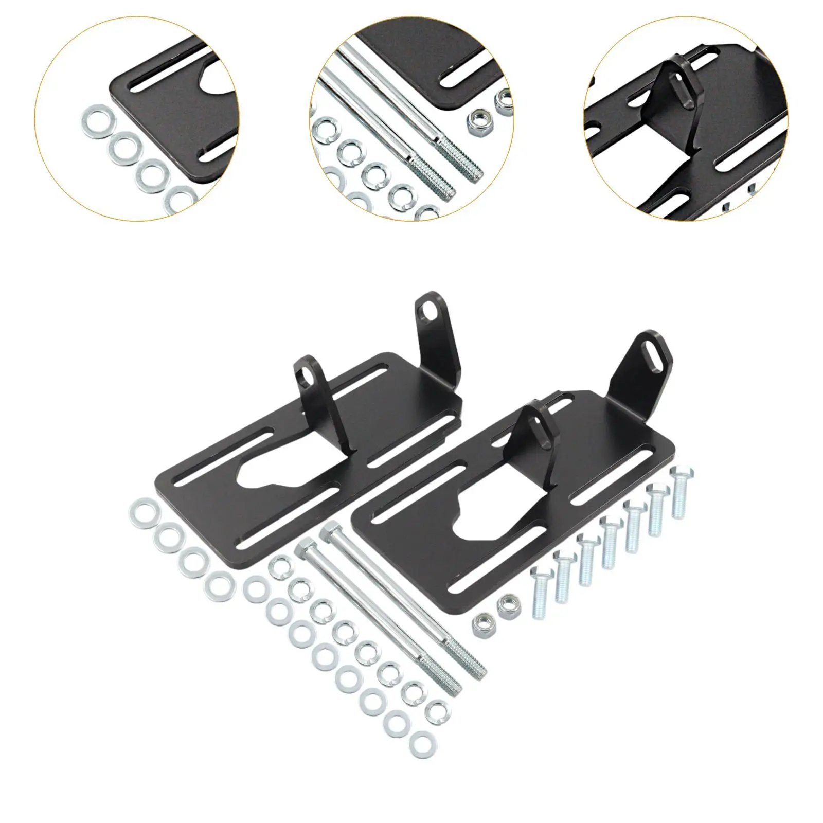 Adjustable Swap Engine Conversion Bracket Heavy Duty Iron LS Mount Set for Chevrolet LS2 LS6 Street Performance