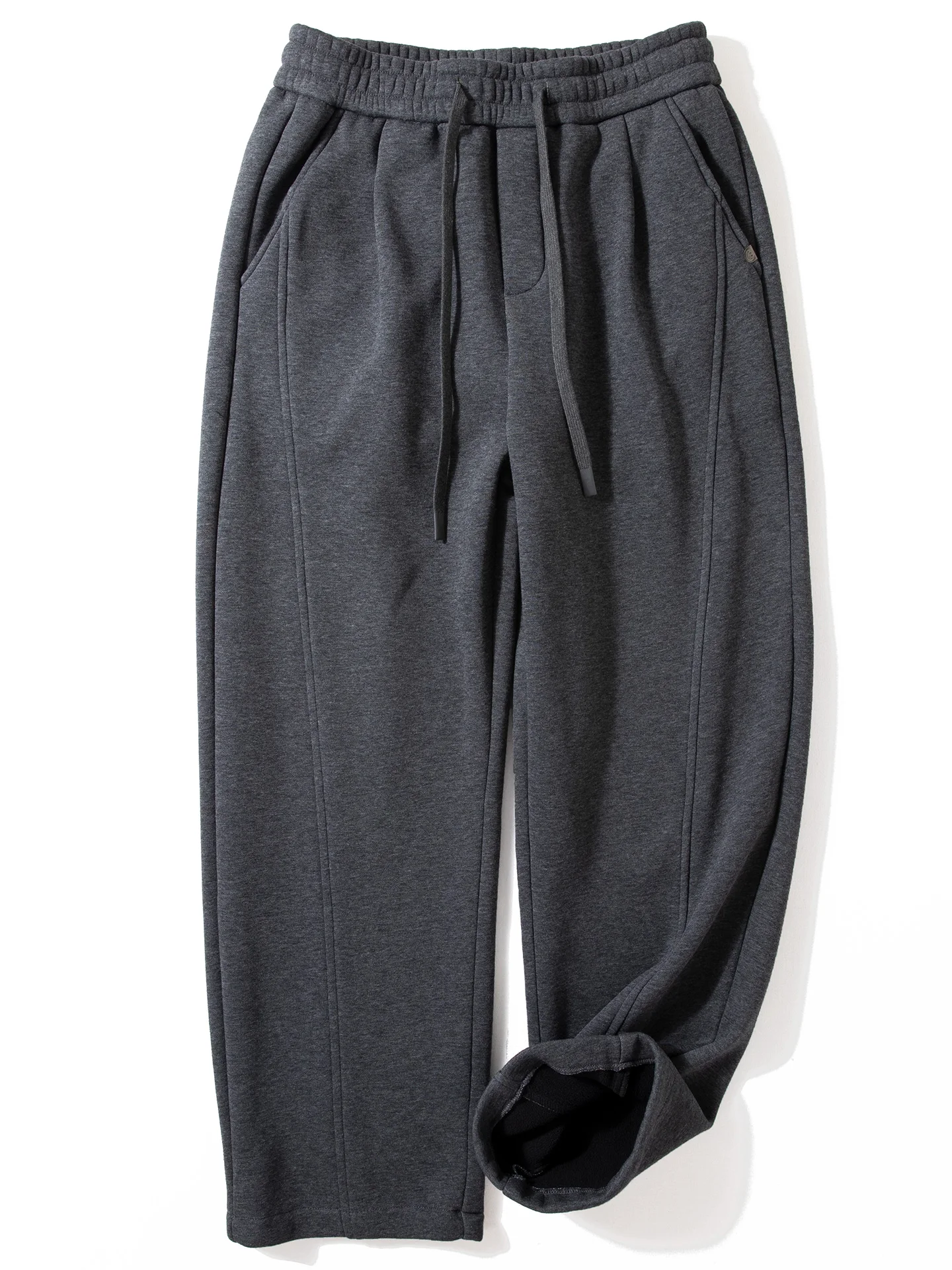 

Мужские утепленные спортивные брюки свободного кроя с начесом, прямые, зимние, теплые, простые, универсальные, свободные, драпированные, для спорта и отдыха, длинные