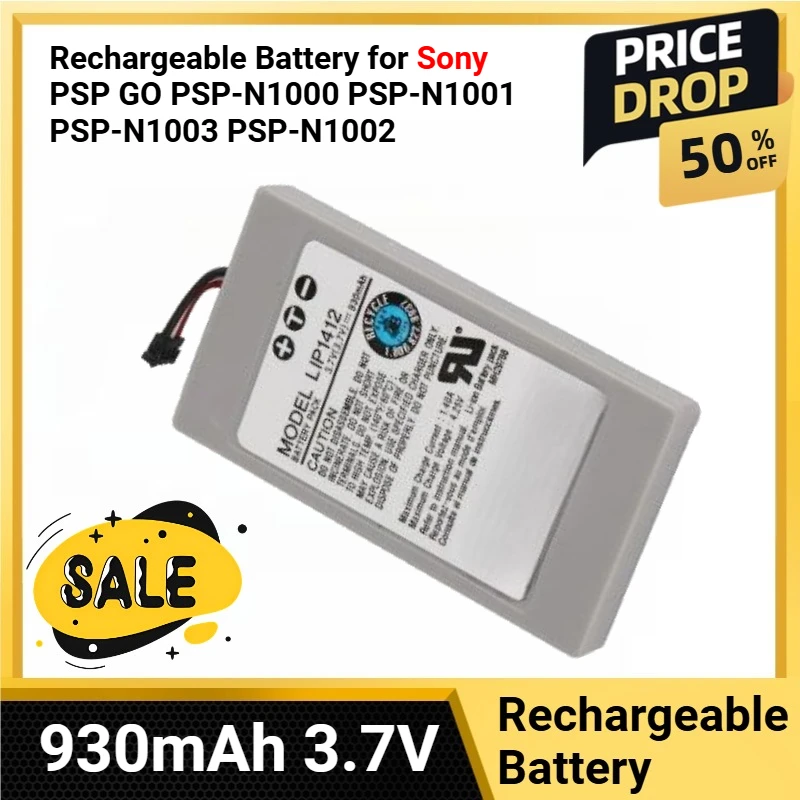 

LIP1412 Battery 930mAh 3.7V Rechargeable Battery for Sony PSP GO PSP-N1000 PSP-N1001 PSP-N1003 PSP-N1002