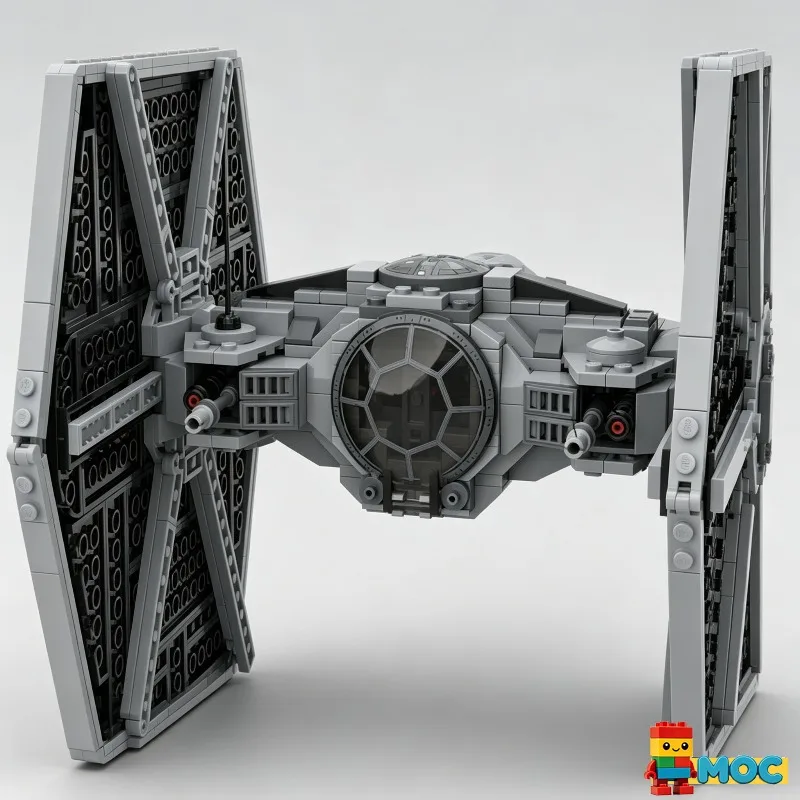 868PCS Heavy Fighter Sci-Fi Interstellar Spaceship MOC Model Custom Puzzle DIY Educational Assembly Toy Birthday Christmas Gift