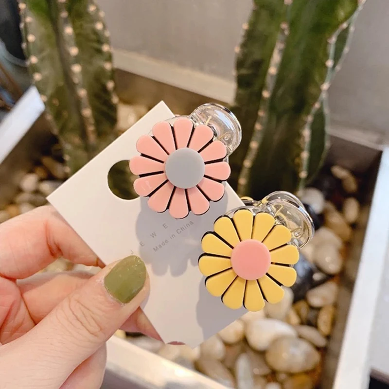 1Pcs ดอกไม้ที่มีสีสันคริลิค Hairpin สาว Sunflower Headwear คลิปผม Barrettes ผู้หญิงสาวเล็ก Claw ผมตกแต่งเครื่องมือ