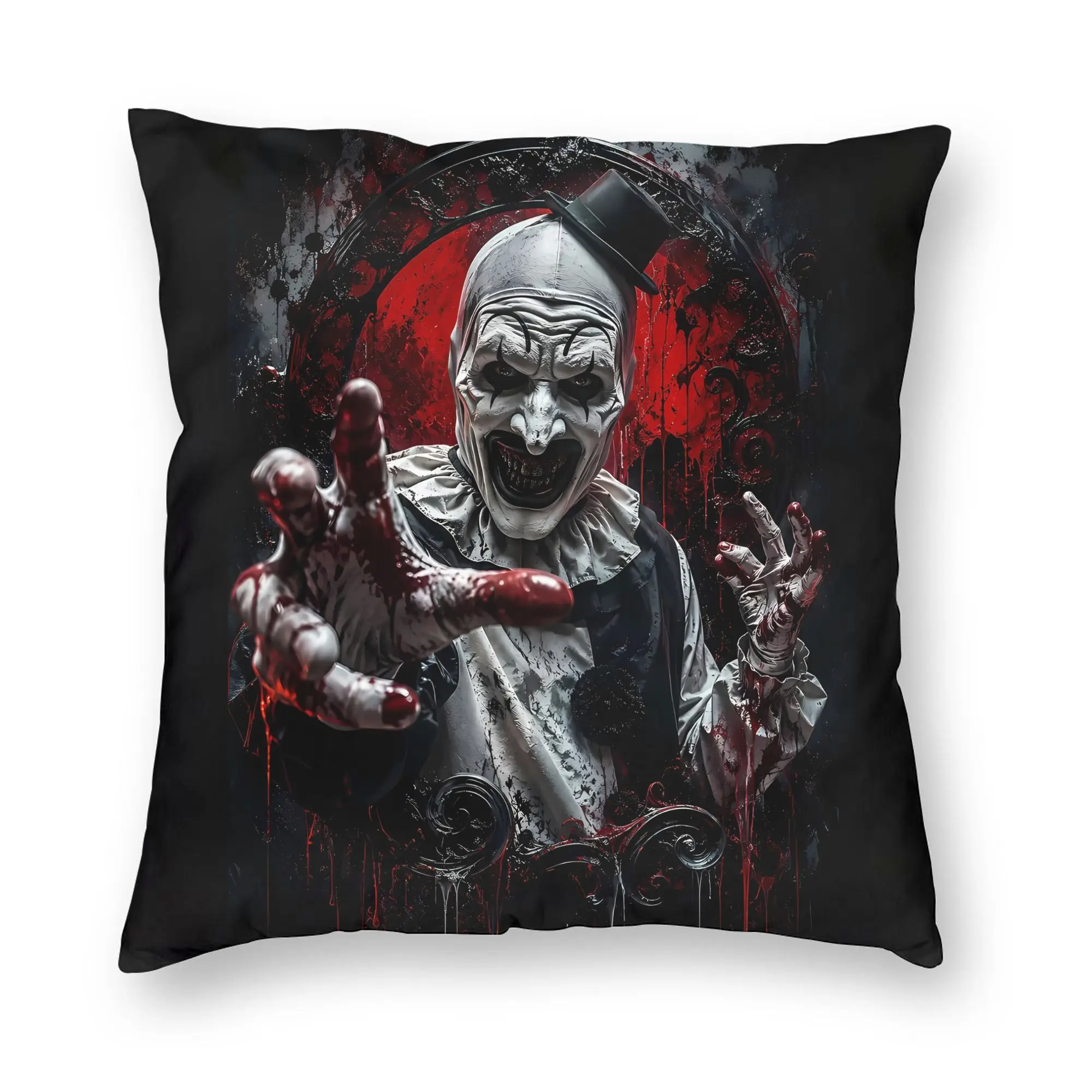 Terrifier Movie Pillow Case  Square Pillow Cover Fashion Pillowcases For Sofa Car Home Decor