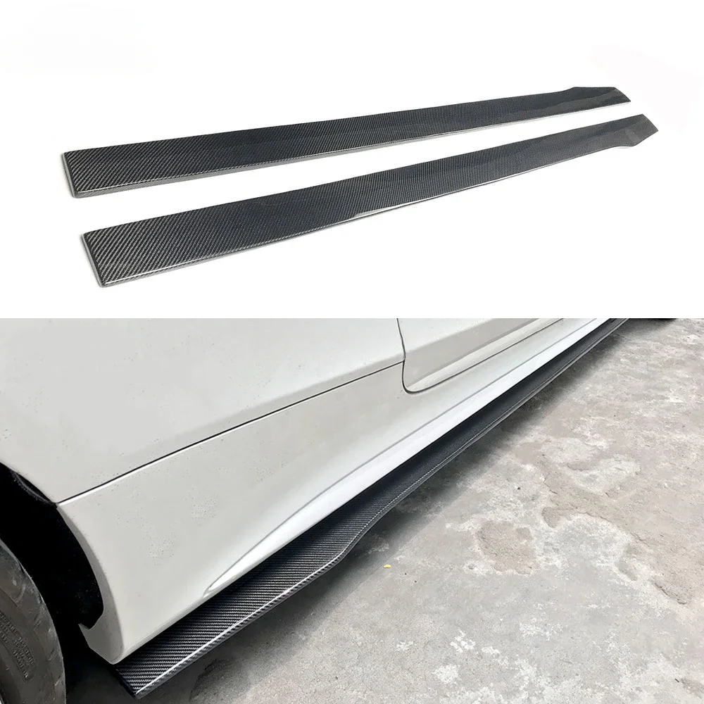 

C Class Carbon Fiber Side Skirts Lip Aprons Protector for Mercedes Benz W205 C205 C63 AMG C200 C260 C300 Sedan Coupe 15-19 2PCS