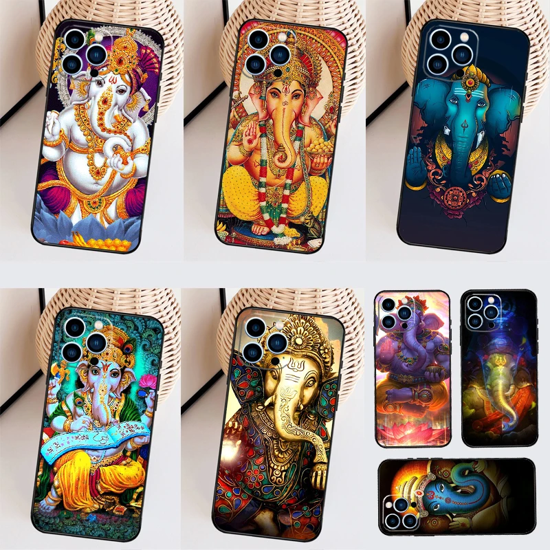 Ganesh Elephant God Phone Case For iPhone 16 15 Pro Max 11 12 13 Mini 14 Plus X XR XS Max Cover