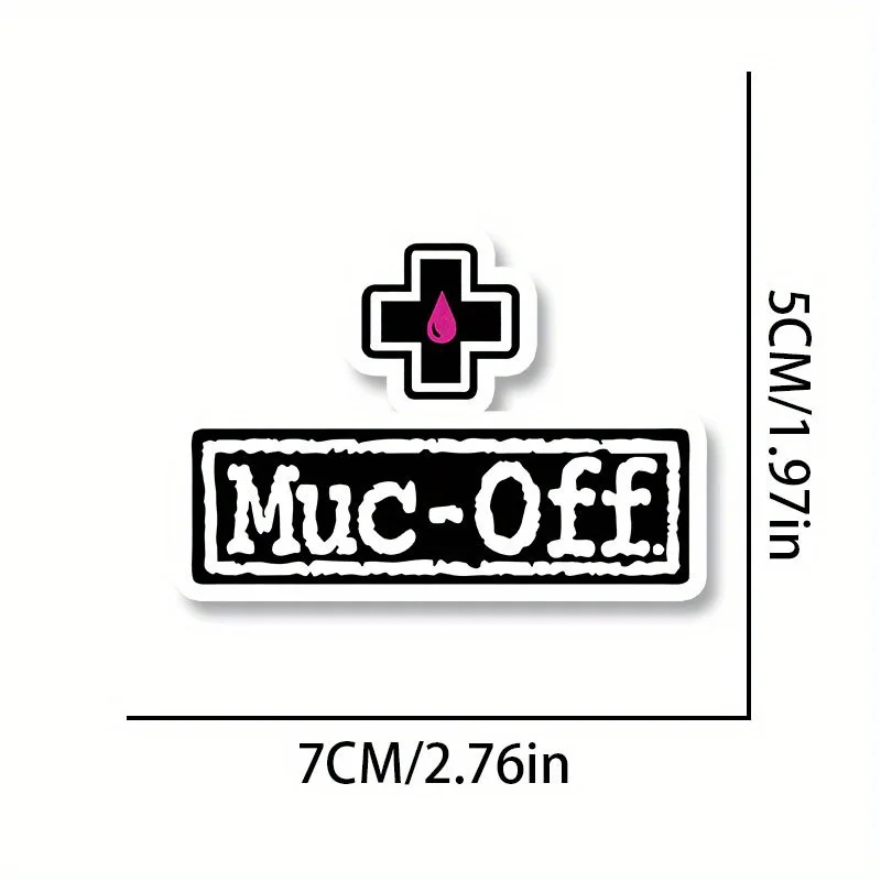قطعة واحدة/3 قطع من ملصقات Cool Muc - إيقاف وركوب أو يموت، مثالية لتزيين ألواح التزلج وحافظات الهاتف وأغطية الكمبيوتر المحمول