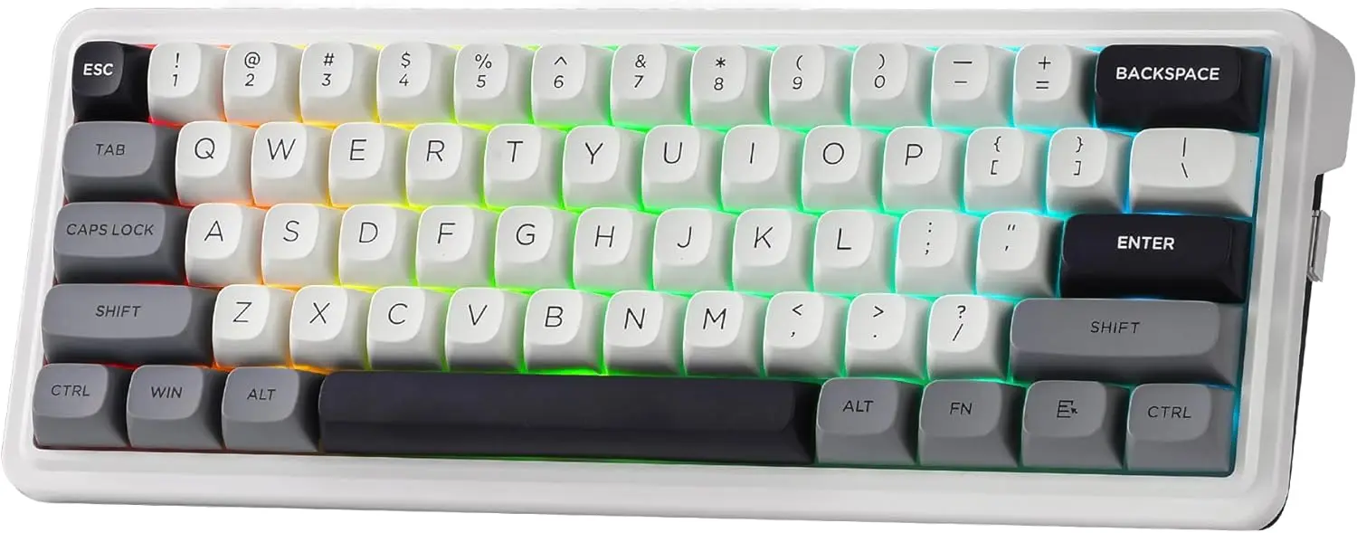 

K722 PRO 60% беспроводная механическая клавиатура RGB, горячая замена, колпачки для клавиш из ПБТ, тихий линейный переключатель