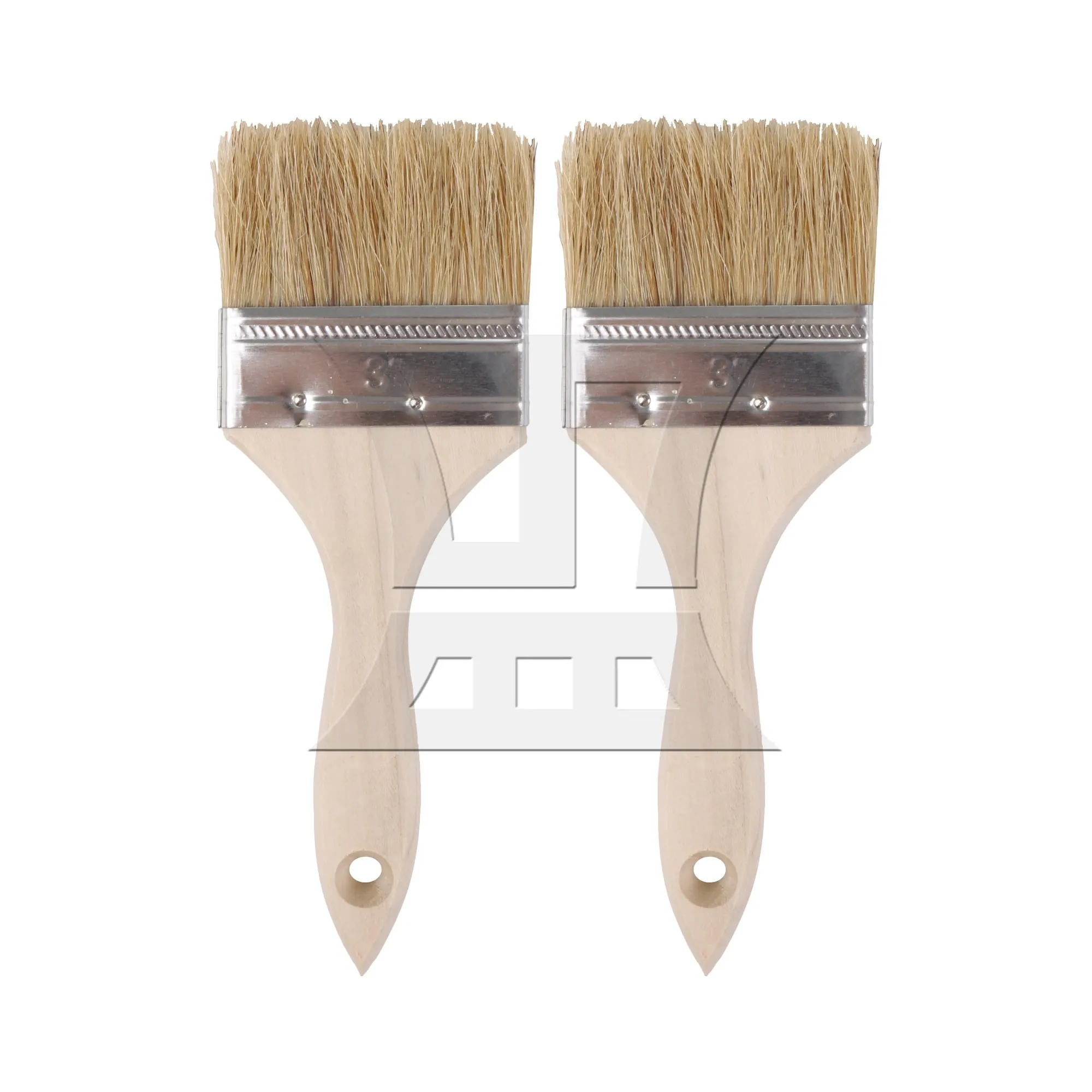 

2 Pieces Flat Paint Brush w/ Extended Handle for Professional Painter 3inch