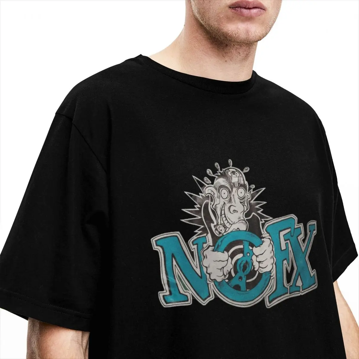 Vintage Nofx Punk Band T Shirts Merch Men Women's 100% Cotton Leisure T-shirt Short Sleeve Clothing Adult