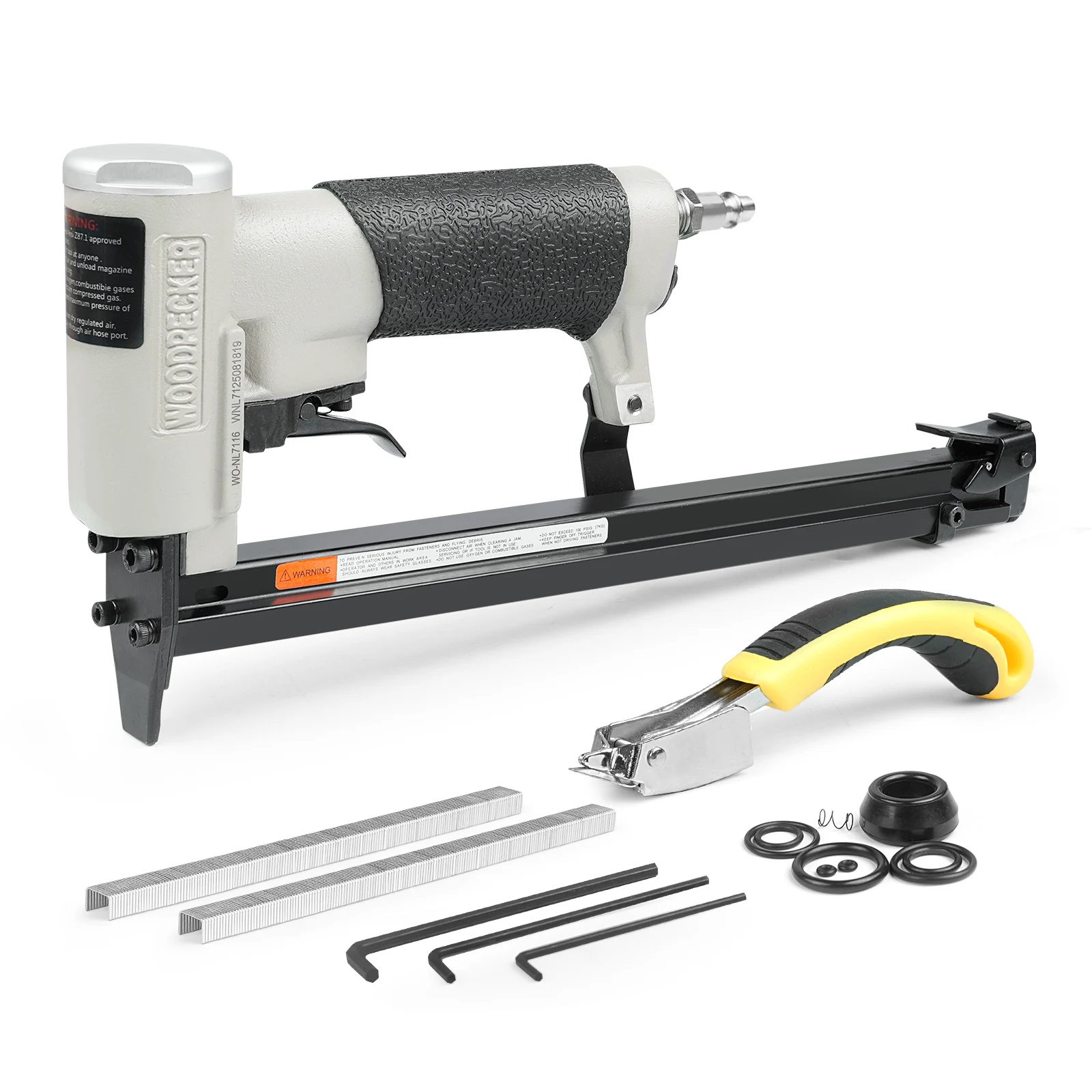 

WOODPECKER NL7116 NL1013J NL8016 22 Gauge, Fine Wire Stapler Gun for Furniture and Fabric Attachment