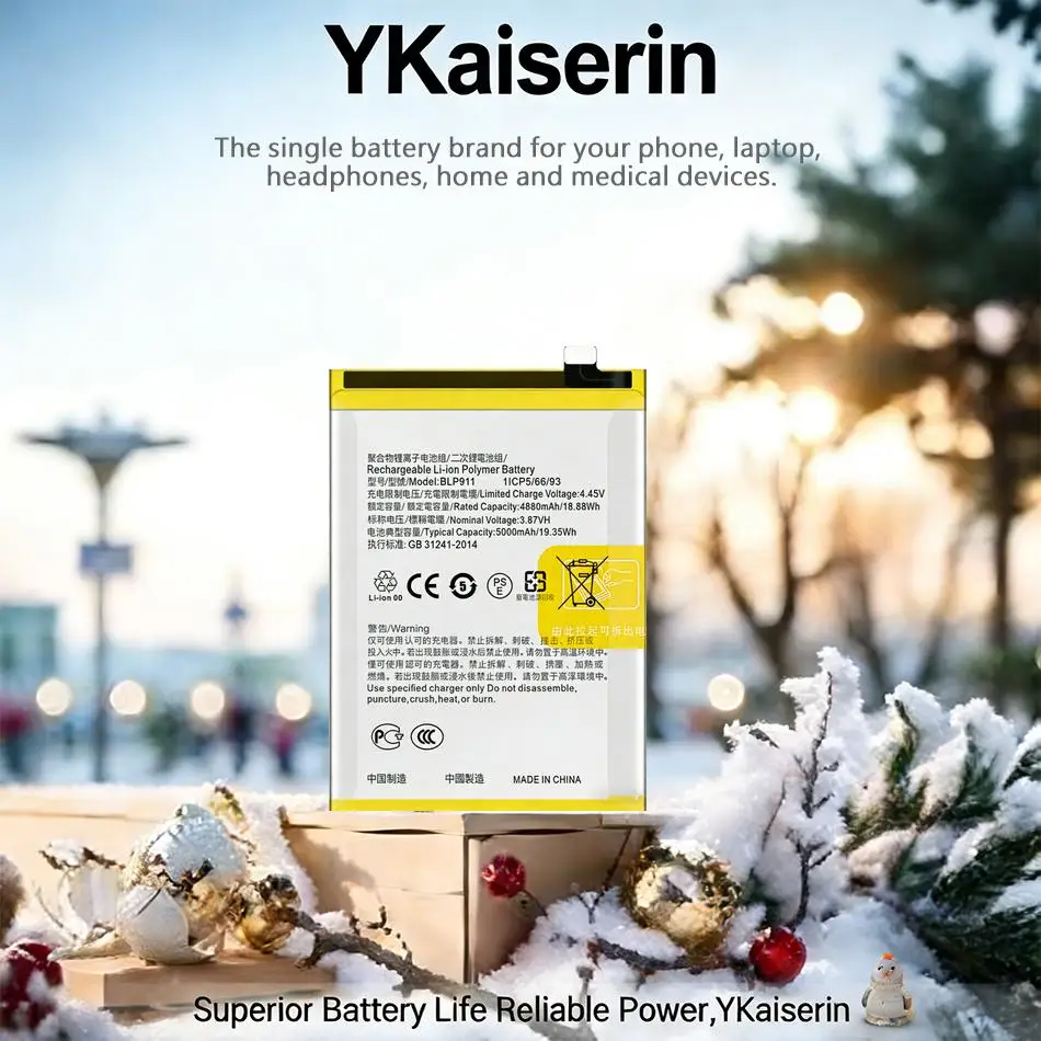 

Надежная батарея для мобильного телефона 5000 мАч для Oppo Reno 8 Pro, Realme 9, V25, 9I, легкая, модель BLP911