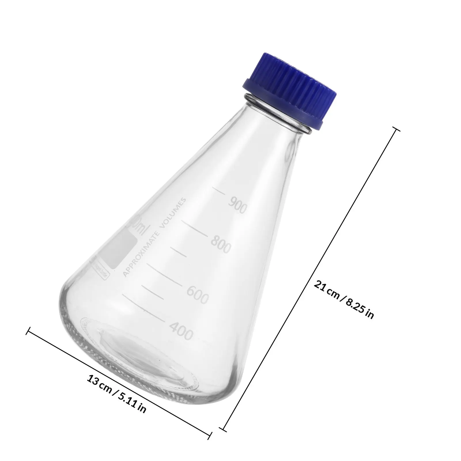 1Pcs Glass Conical Flask 1000Ml Transparent Erlenmeyer Flask Clear Scale Stable Base Laboratory Chemistry Experiment