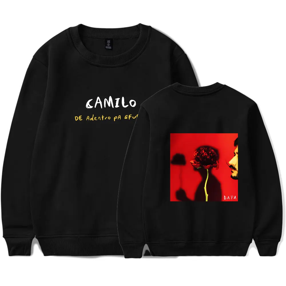 

Camilo merch De adentro pa fuera sweater for men capless sweater women unisex music fans hip hop pullover