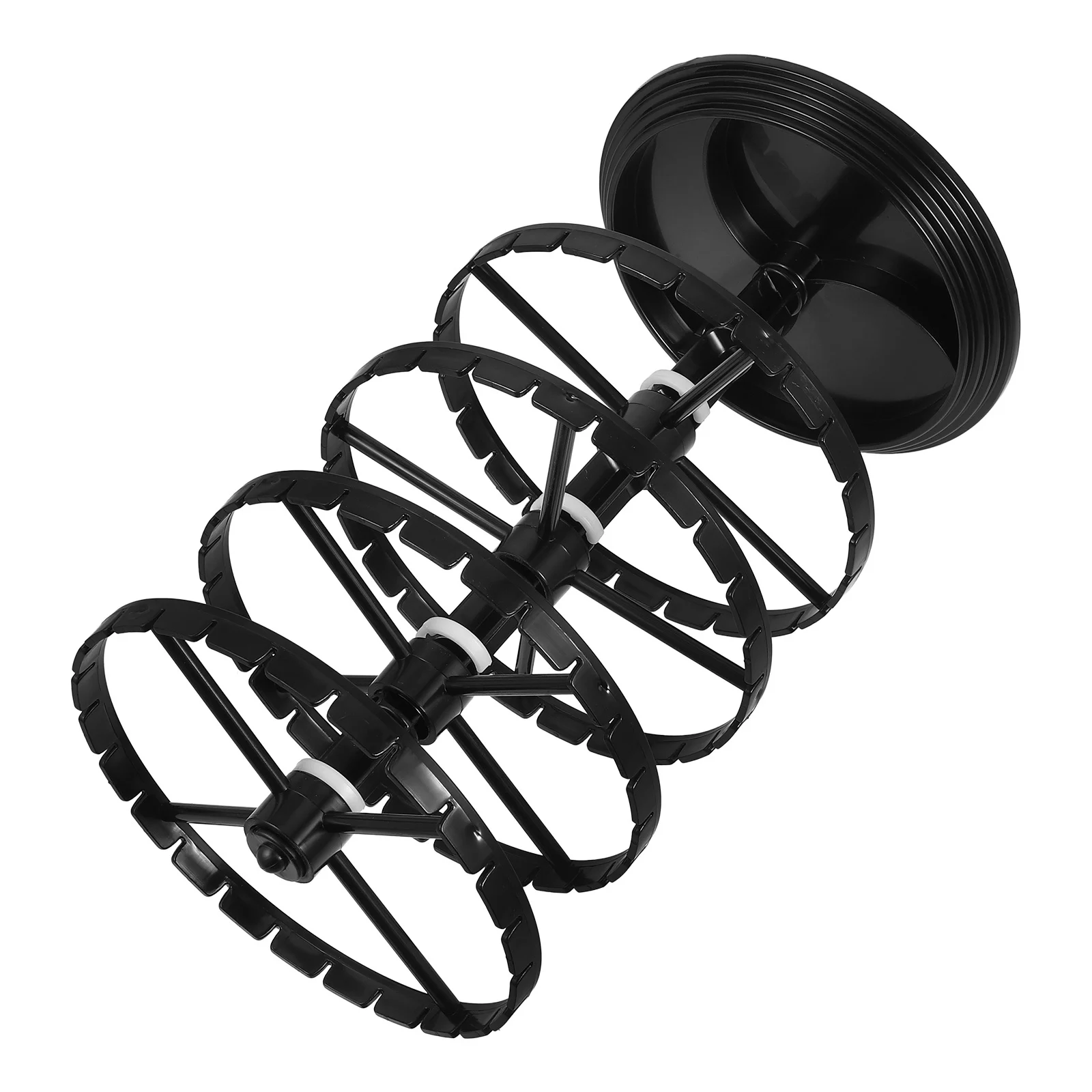 

Black Plastic Tier Rotating Jewelry Stand Necklace Holder Earring Keychain Display Organizer Storage Rack for Accessories