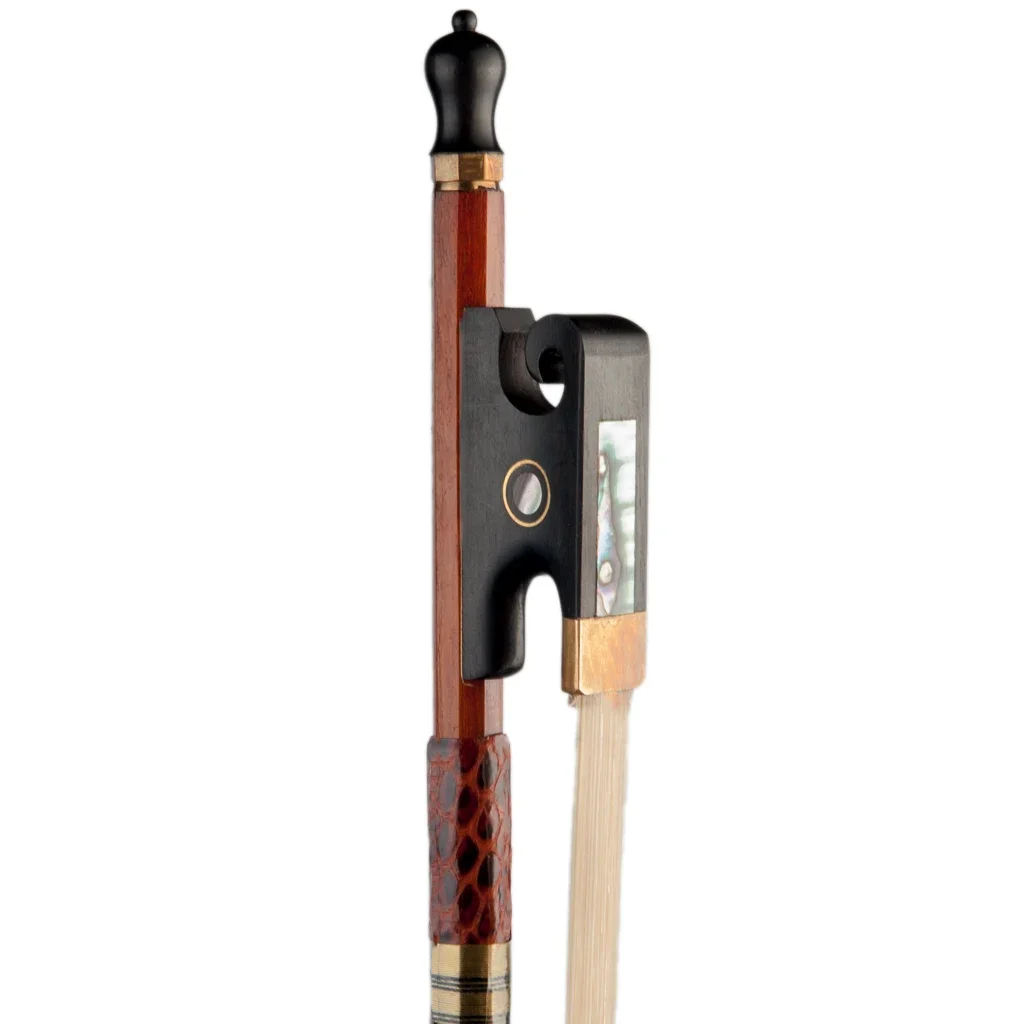 

4/4 Size Violin Bow Pernambuco Fiddle Bows W/Black Ox Horn Frog Mongolian Horsehair Straight Violinist Orchestra Players