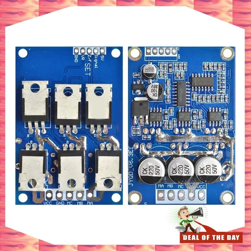 24-Hour Delivery DC Brushless Motor Controller No Hall Motor DC 12V-36V 500W Balancing Automotive Balanced BLDC Car Driver Contr