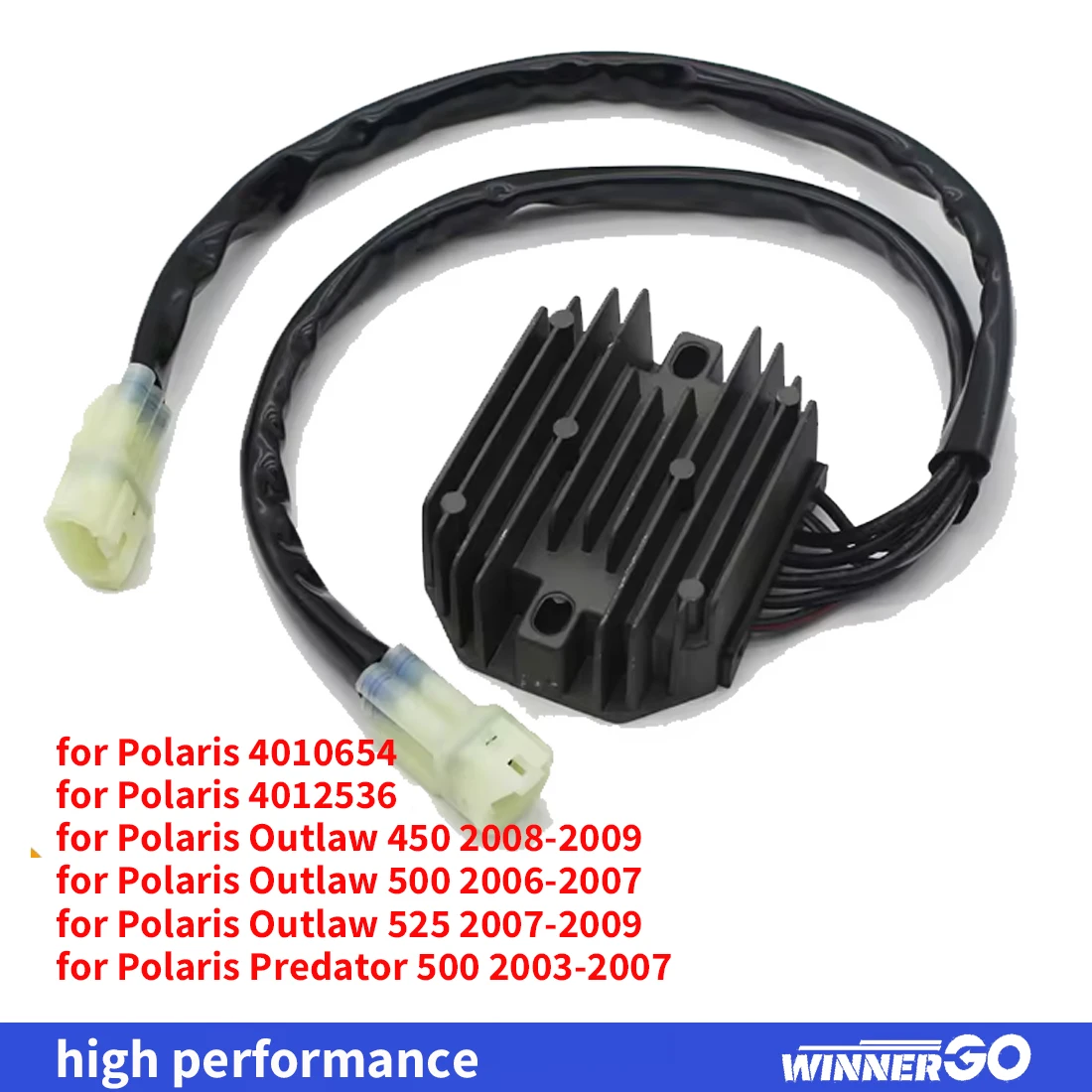 Spannungsregler-Gleichrichter für Polaris Outlaw 450 2008-2009, Outlaw 500 2006-2007, Outlaw 525 2007-2009, Predator 500 2003-2007. – Detail 5